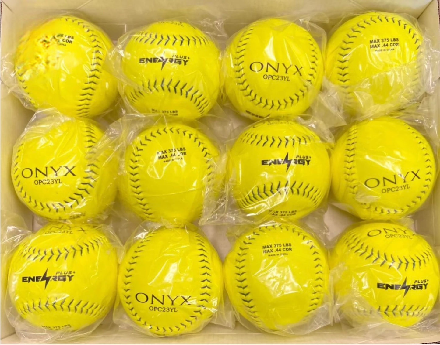 ONYX ENERGY PLUS+ SLOWPITCH Softball 12” 44/375 (Dozen)