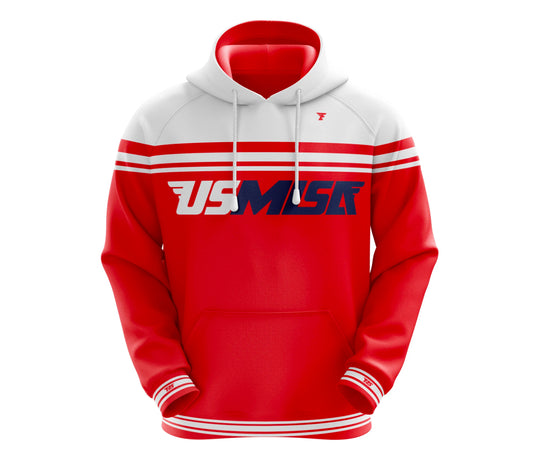 USMLSA Red & White Hoodie